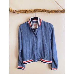 Mossimo Supply Co Denim Bomber Jacket